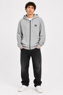 RawGear Full Zip Hoodie Pullover Mens Size Large Grey Black New Athletic BM534